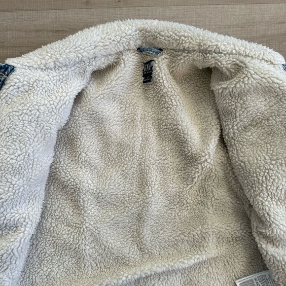 Girls Gap Sherpa Lined Denim Jacket, XXL - Picture 8 of 13